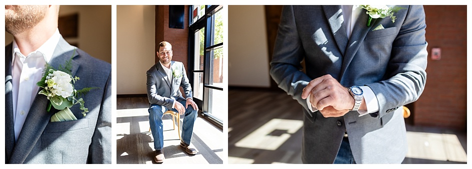 Groom portraits at the Willows Event Center